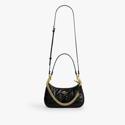 Coach Teri Shoulder Bag With Quilting - Gold/Black