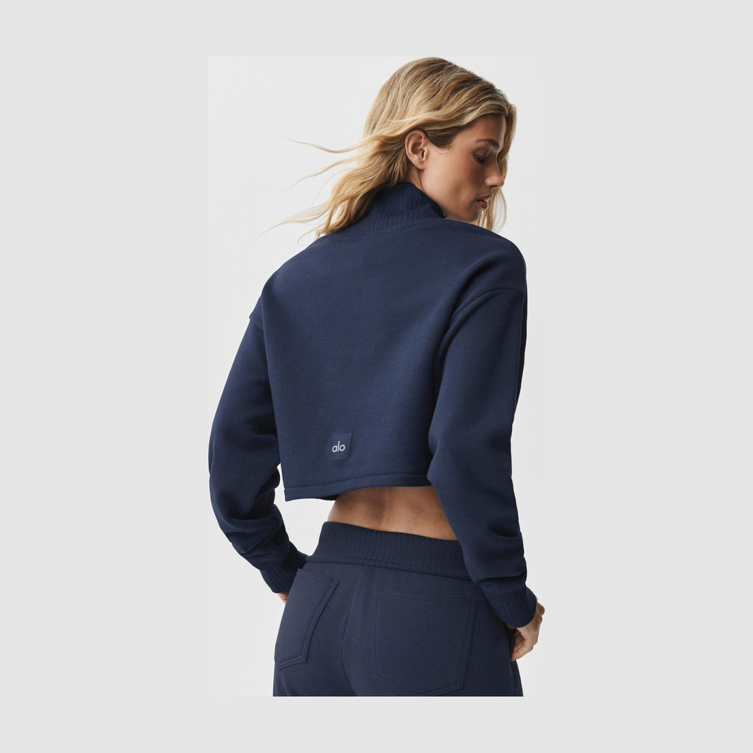 Alo Yoga Cropped Serenity Coverup - Navy