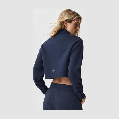 Alo Yoga Cropped Serenity Coverup - Navy