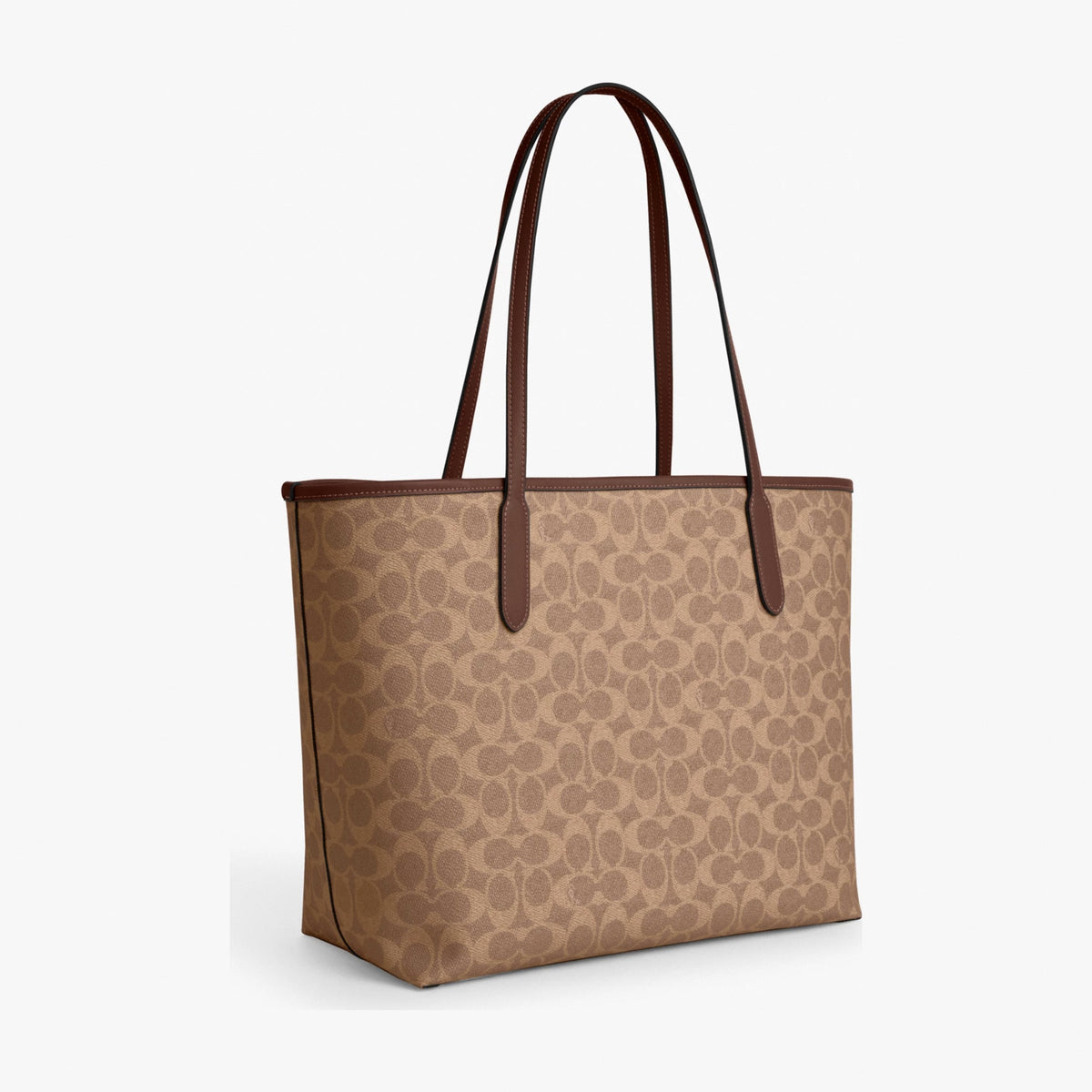 Coach City Tote Bag In Signature Canvas - Gold/Tan/Brown