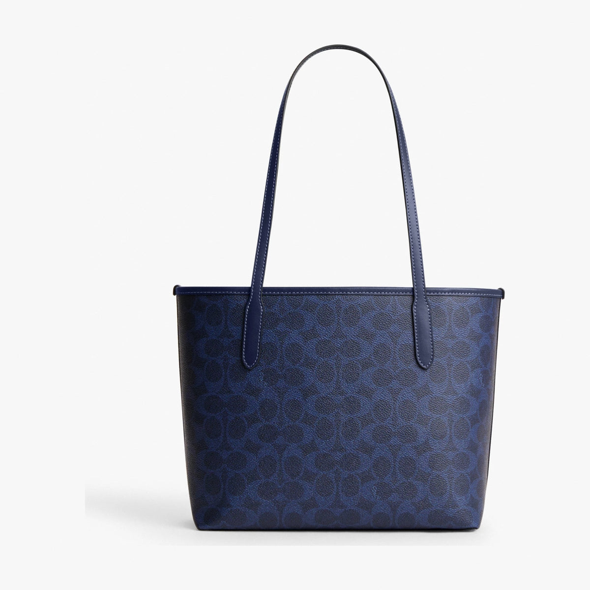 Coach Medium City Tote Bag In Signature Canvas - Gold/Navy