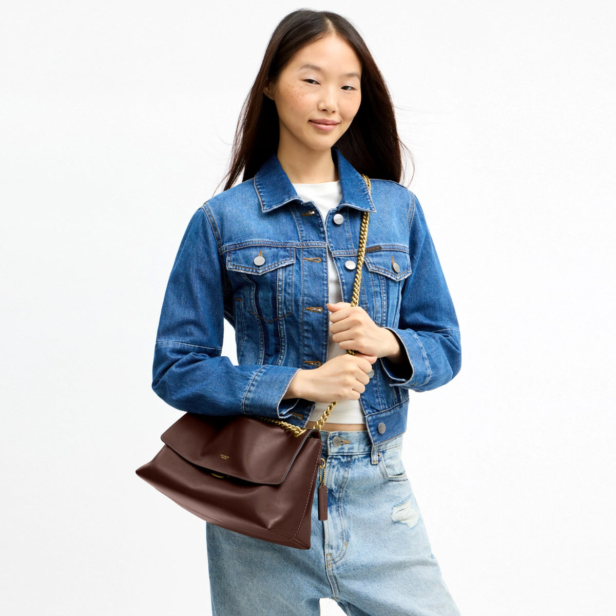 Coach Chelsea Shoulder Bag 30 With Chain - Brass/Maple