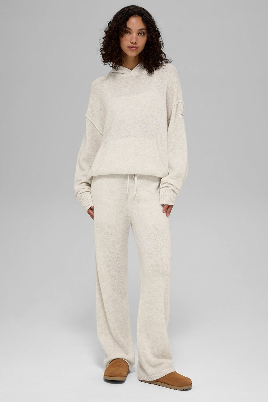 Alo Yoga Wool Cashmere New Class Hoodie - Bone Heather