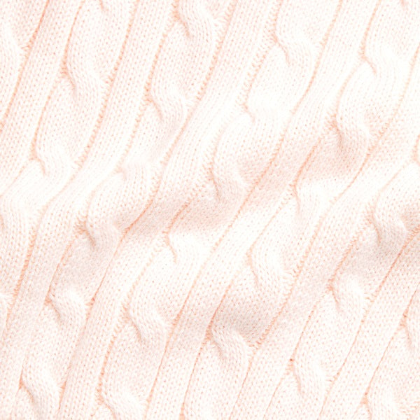 Baby Cable-Knit Cotton Cardigan & Pant - Morning Pink