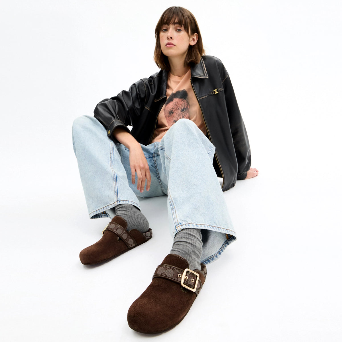 Coach Archival Buckle Clog - Oak/Chocolate