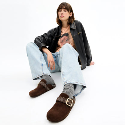 Coach Archival Buckle Clog - Oak/Chocolate