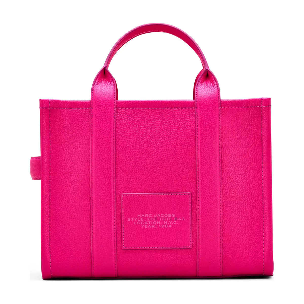 Marc Jacobs The Leather Medium Tote Bag - HOT PINK
