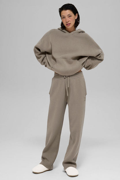 Alo Yoga Scholar Straight Leg Sweatpant - Light Cocoa