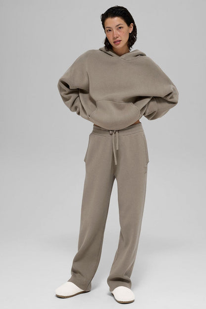 Alo Yoga Scholar Hooded Sweater - Light Cocoa