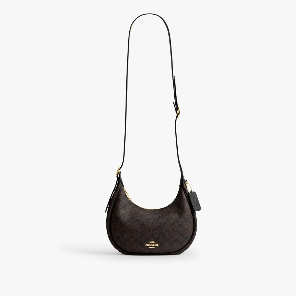 Coach Emily Shoulder Bag In Signature Canvas - Gold/Walnut/Black