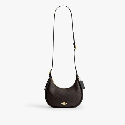 Coach Emily Shoulder Bag In Signature Canvas - Gold/Walnut/Black