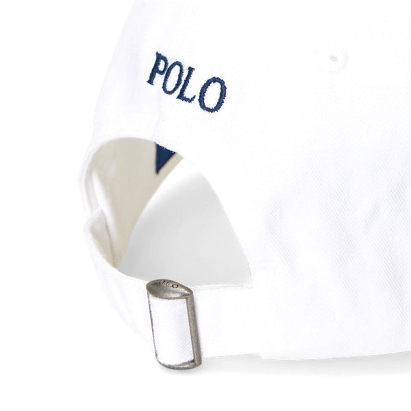 Polo Ralph Lauren The Iconic Cotton Chino Ball Cap - White/ Navy