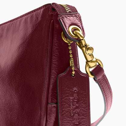 Coach Plaza Bag - Brass/Dark Cherry