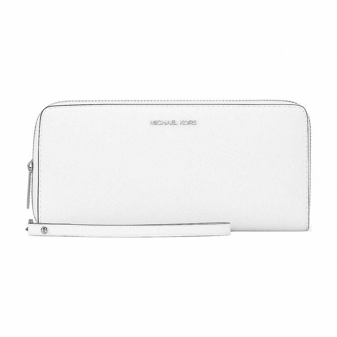 Michael Kors Large Pebbled Leather Continental Wallet - OPTIC WHITE