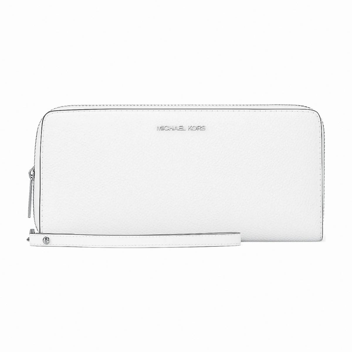 Michael Kors Large Pebbled Leather Continental Wallet - OPTIC WHITE