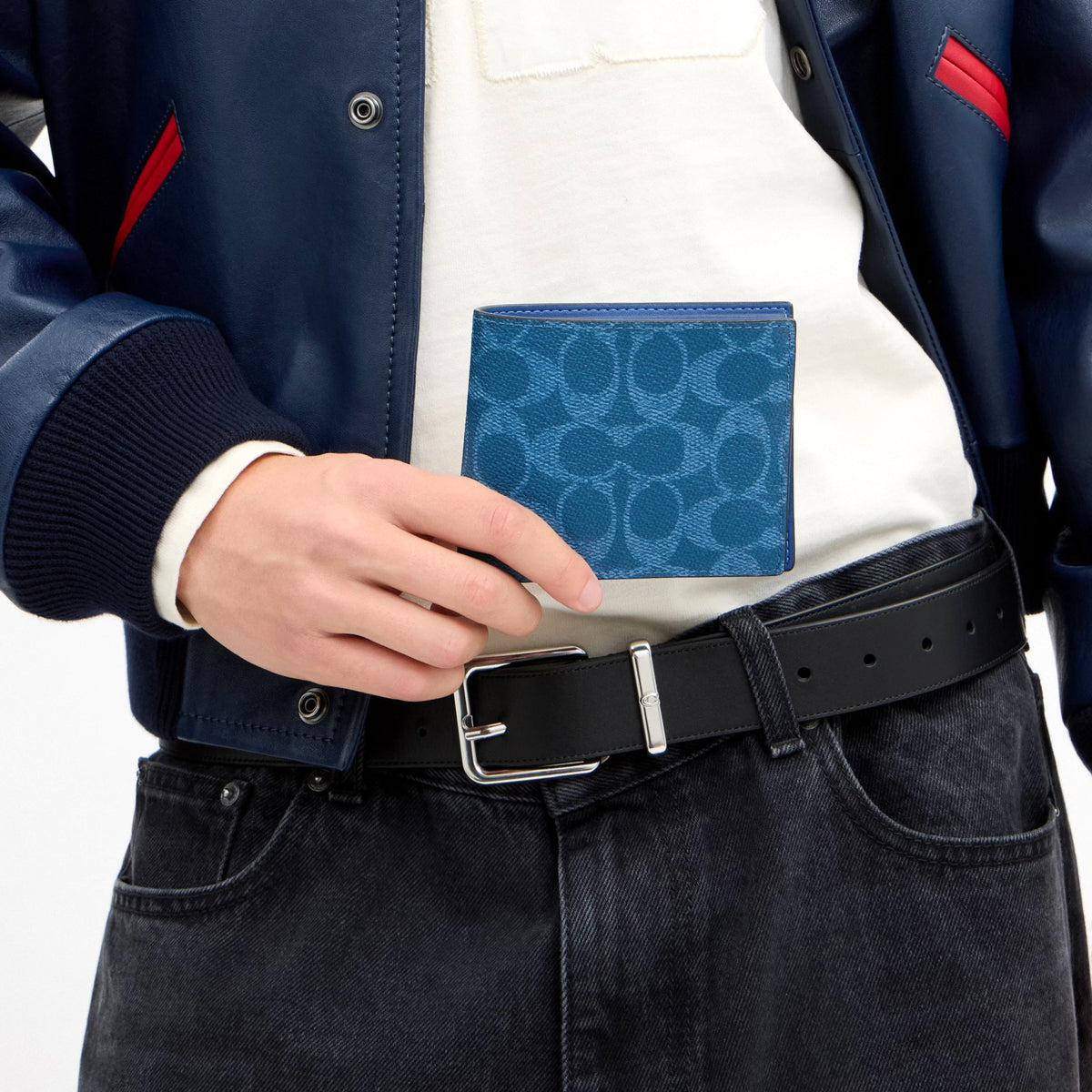 Coach 3-In-1 Wallet In Signature Canvas - Blue Aqua
