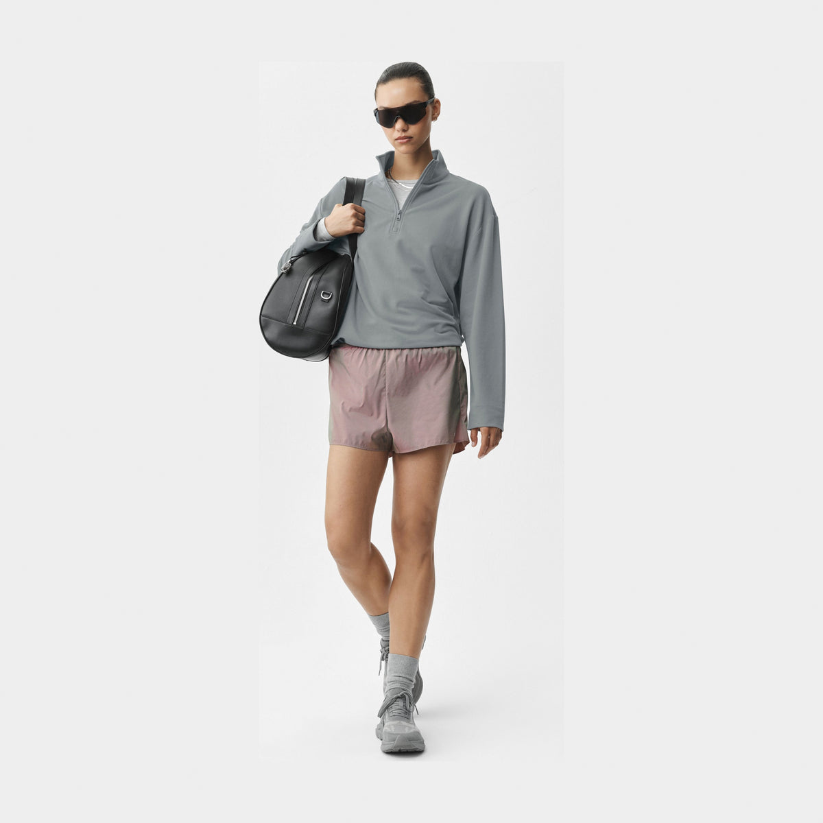 Alo Yoga Double Take Long Sleeve 1/4 Zip - Monument