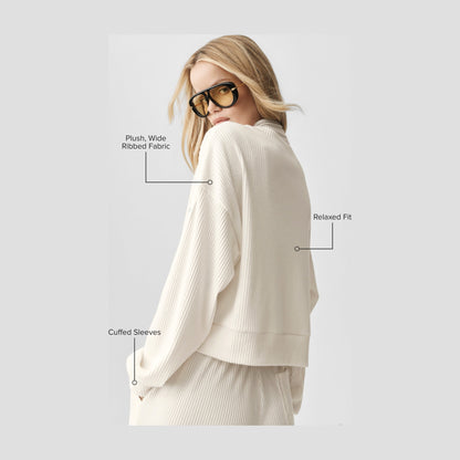 Alo Yoga Muse Crew Neck Pullover - Ivory