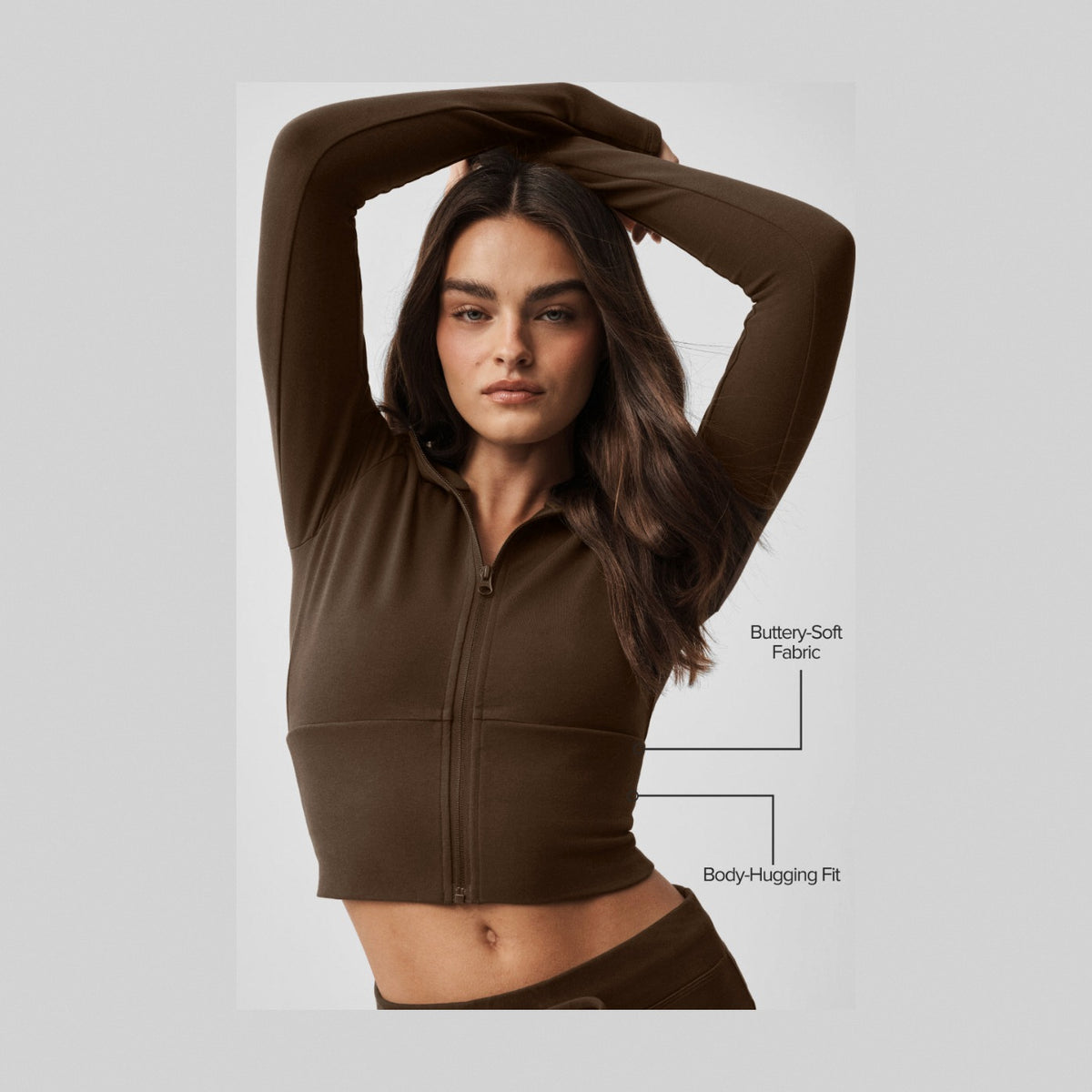 Alo Yoga Sway Full Zip Hoodie - Espresso