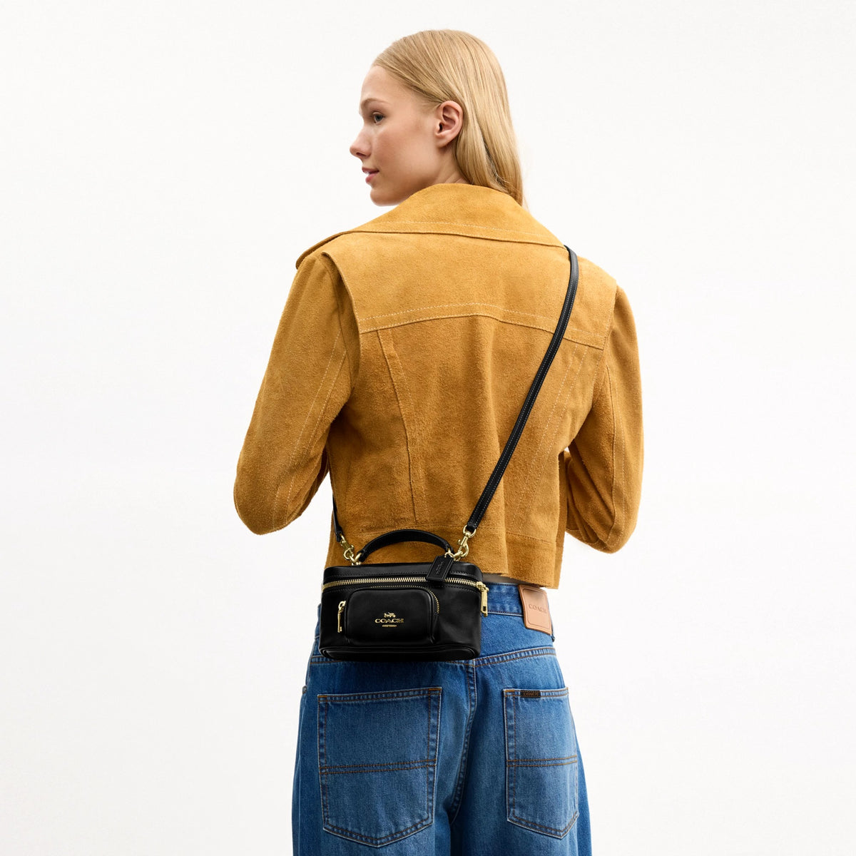 Coach Rainer Crossbody Bag 18 With Pocket - Gold/Black