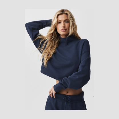 Alo Yoga Cropped Serenity Coverup - Navy