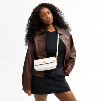 Coach Brook Flap Chain Bag - Brass/Chalk
