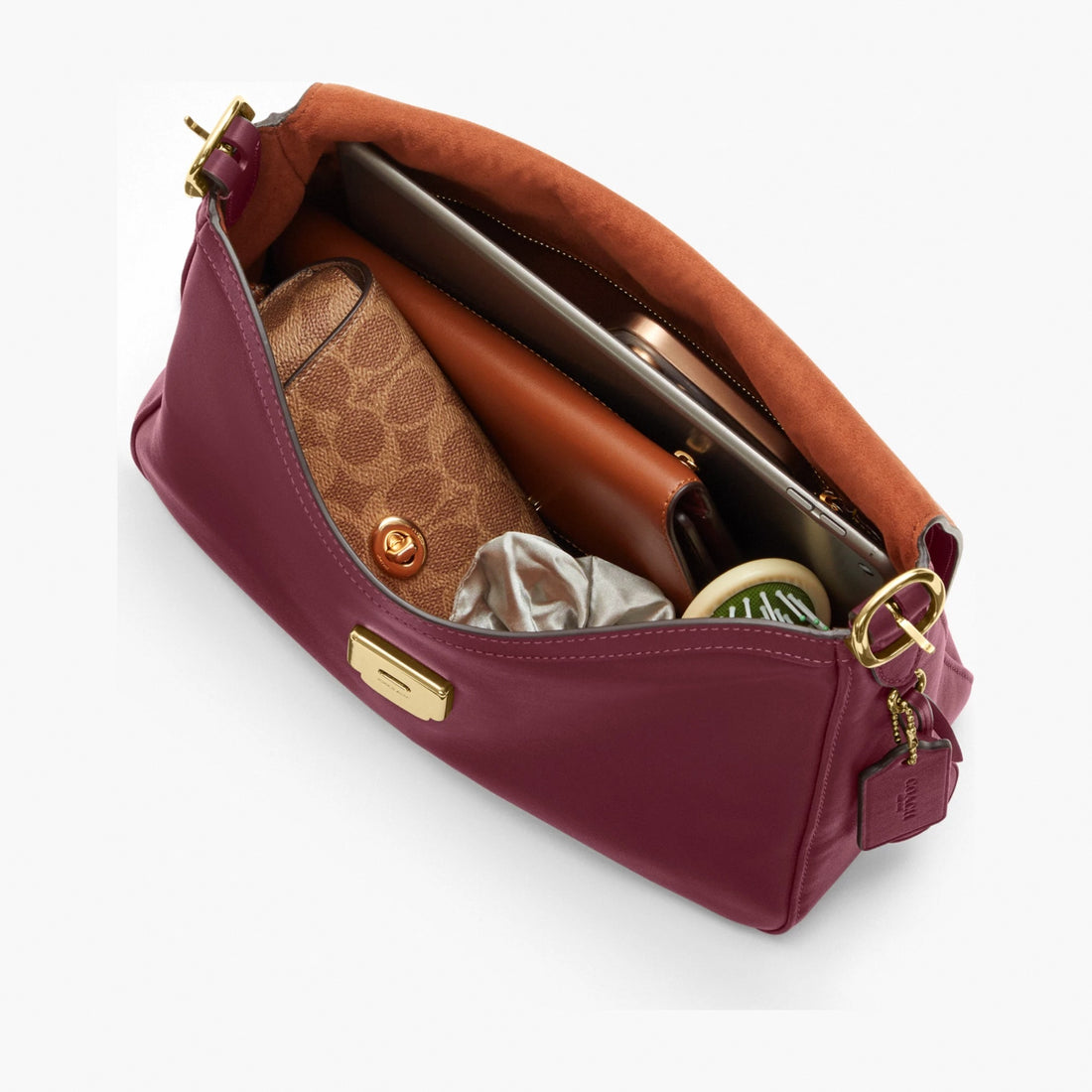 Coach Etta Flap Bag - Im/Dark Cherry