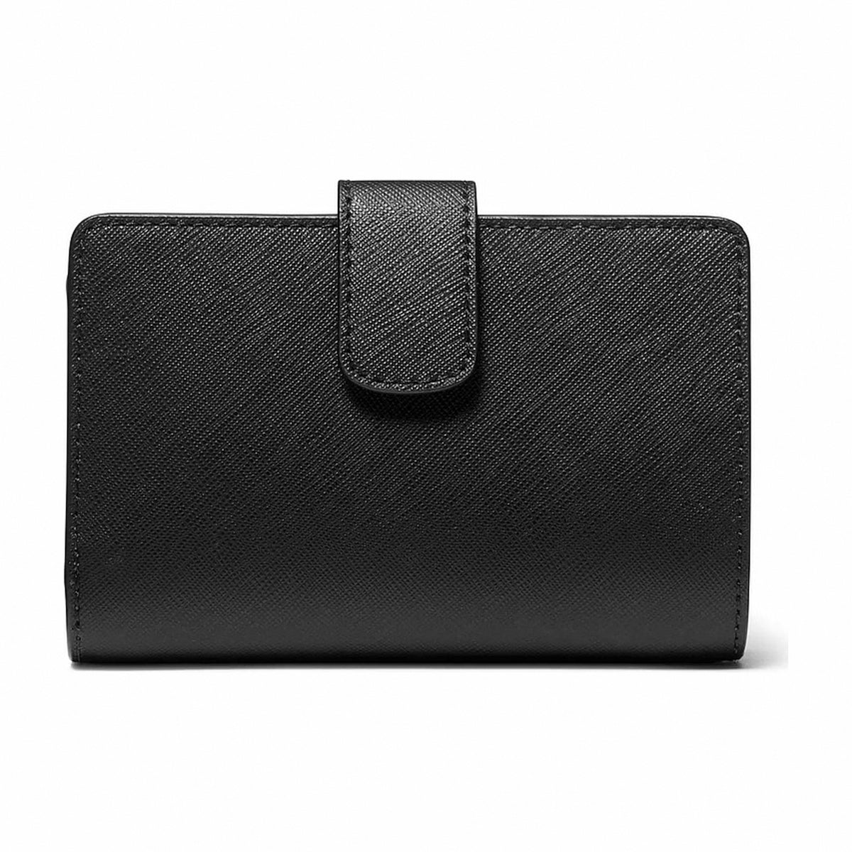 Michael Kors Medium Crossgrain Leather Wallet - BLACK