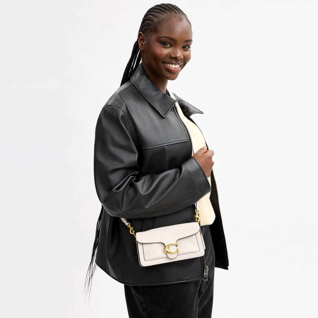 Coach Soft Tabby Shoulder Bag 20 - Brass/Chalk