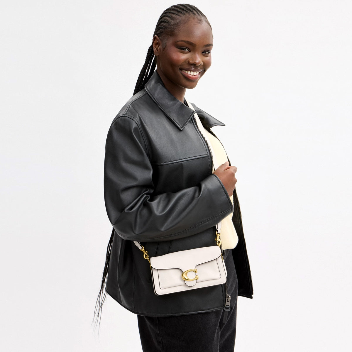 Coach Soft Tabby Shoulder Bag 20 - Brass/Chalk
