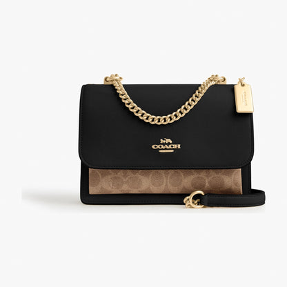 Coach Klare Crossbody Bag In Signature Canvas - Gold/Tan/Black Multi