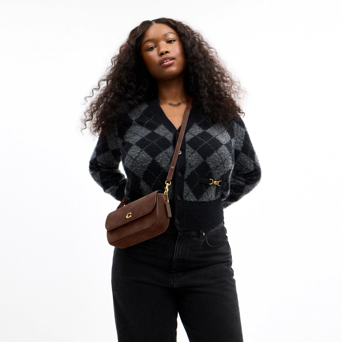 Coach Brook Flap Chain Bag - Brass/Dark Chocolate