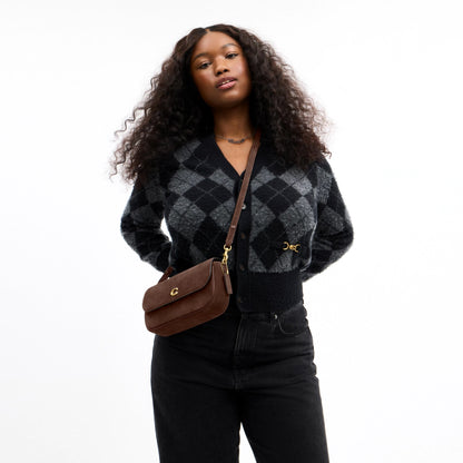 Coach Brook Flap Chain Bag - Brass/Dark Chocolate