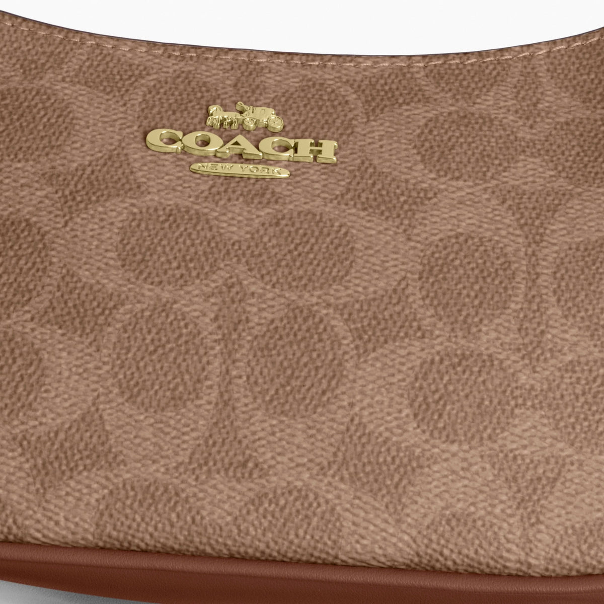Coach Teri Mini Crossbody Bag In Signature Canvas - Gold/Tan/Brown