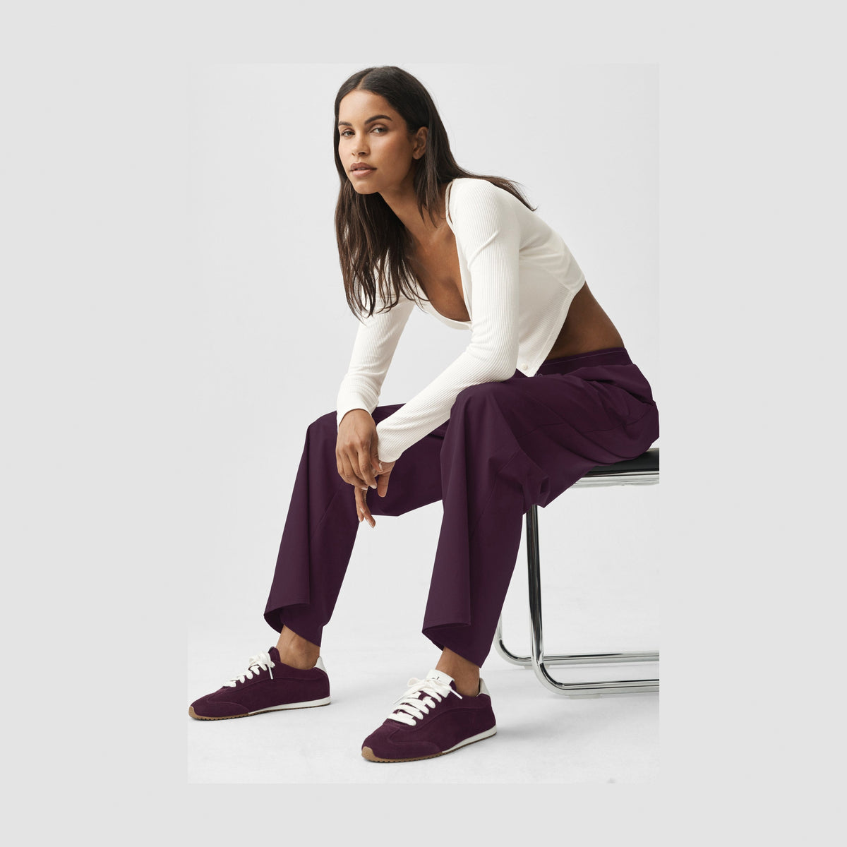 Alo Yoga Suit Up Trouser (Long) - Rich Bordeaux