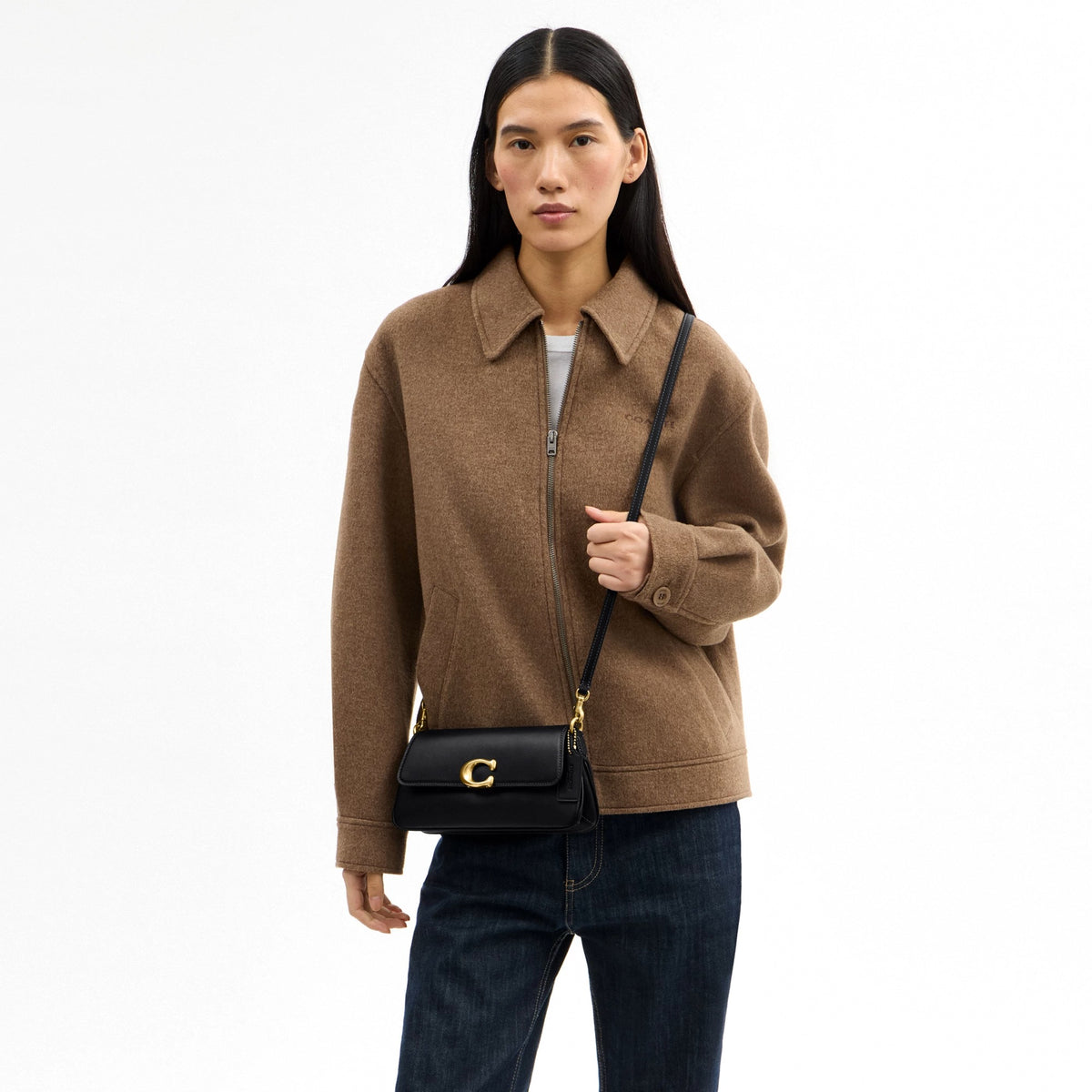 Coach Jet Shoulder Bag - Brass/Black