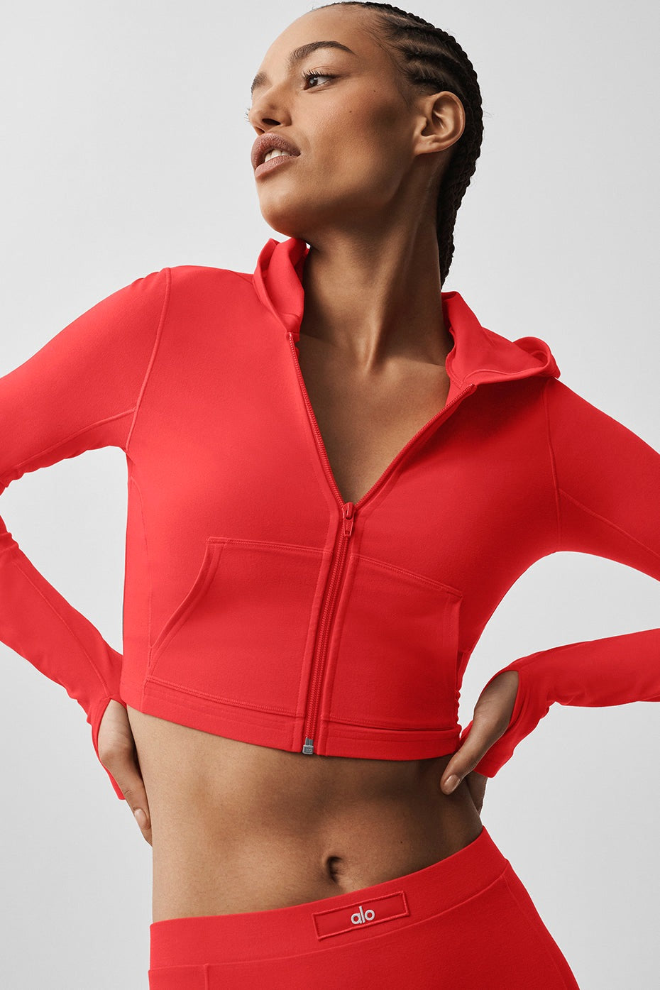 Alo Yoga Alosoft Sincere Fitted Jacket - Bright Red