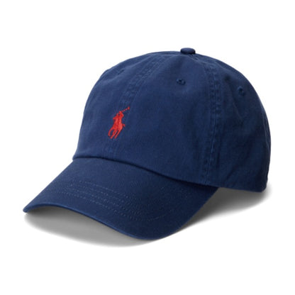 Polo Ralph Lauren The Iconic Cotton Chino Ball Cap - Newport Navy/ Red