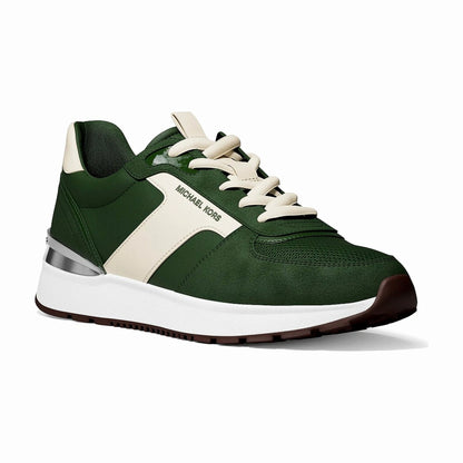Michael Kors Remy Mixed-Media Trainer - AMAZON GREEN