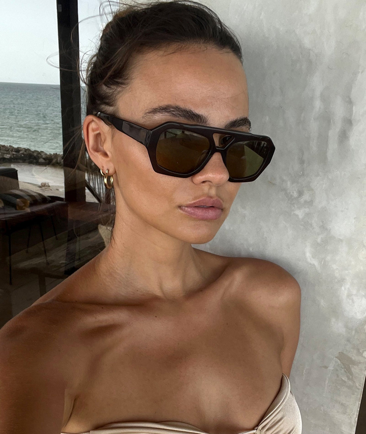 VEHLA River Sunglasses - Coco/Khaki