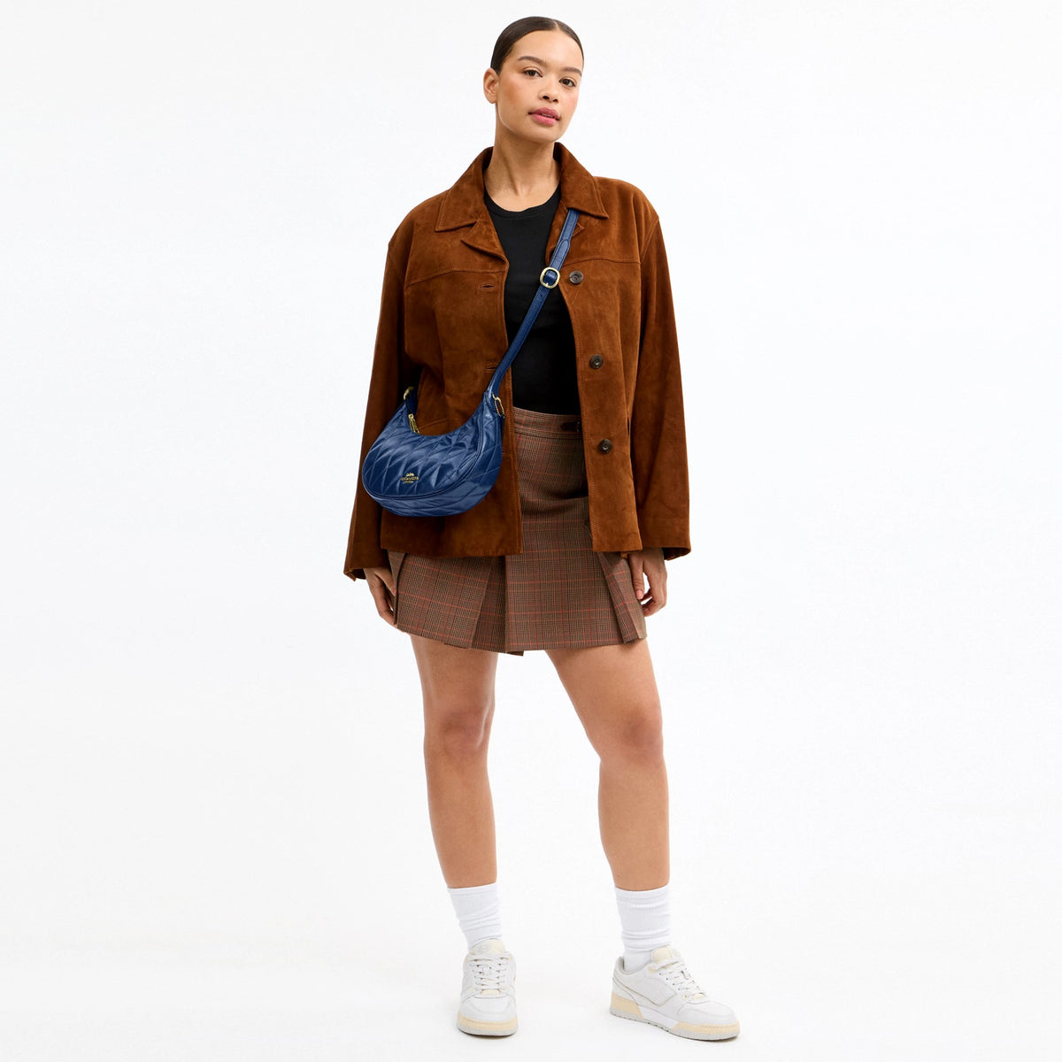 Coach Emily Shoulder Bag With Quilting - Gold/Deep Blue
