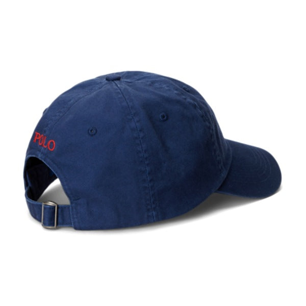 Polo Ralph Lauren The Iconic Cotton Chino Ball Cap - Newport Navy/ Red
