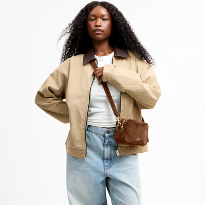 Coach Mini Carey Crossbody Bag - Gold/Warm Brown