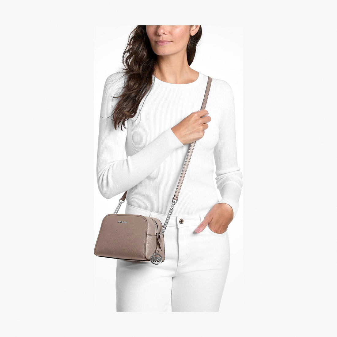 Michael Kors Ashton Extra-Small Camera Crossbody Bag - MUSHROOM