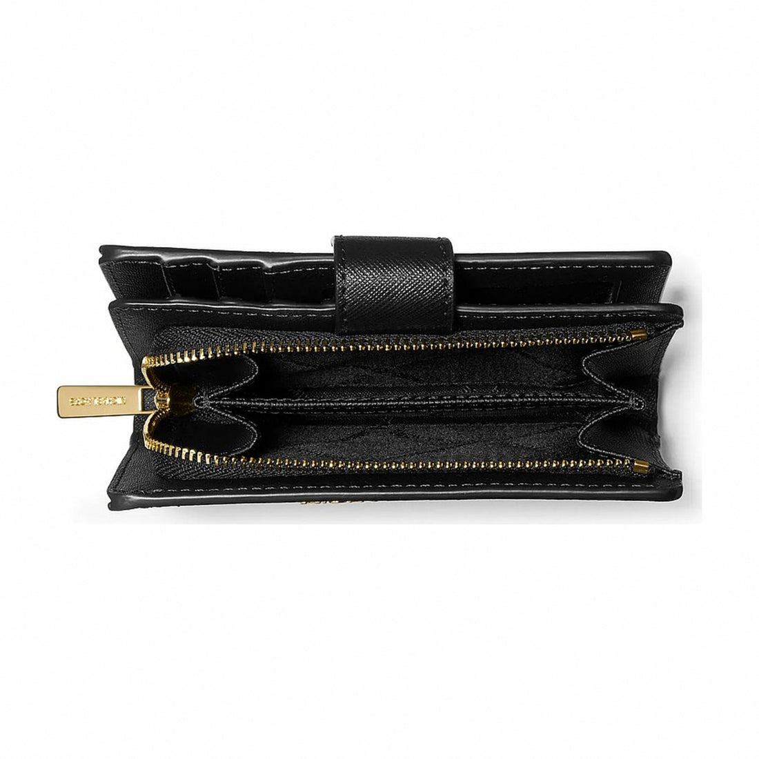 Michael Kors Medium Crossgrain Leather Wallet - BLACK