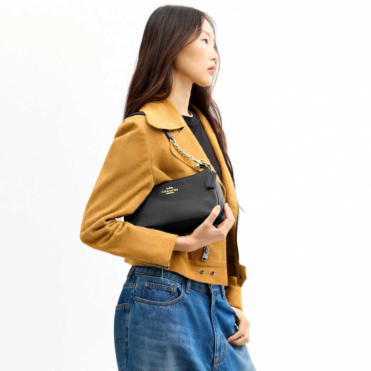 Coach Teri Shoulder Bag - Gold/Black