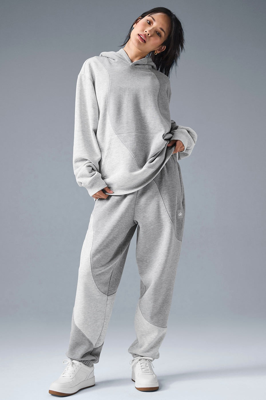 Alo Yoga Make Waves Hoodie - Athletic Heather Grey Tonal
