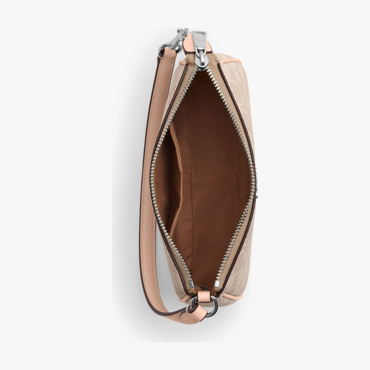Coach Nolita 19 In Signature Canvas - Silver/Sand/Taupe