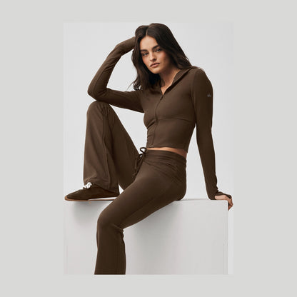 Alo Yoga Sway Full Zip Hoodie - Espresso