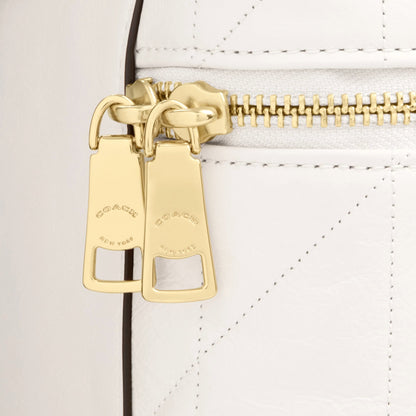 Coach Rainer Crossbody Bag 18 With Quilting - Gold/Chalk